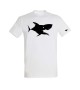 T-shirt blanc Requin bleu col rond ho M