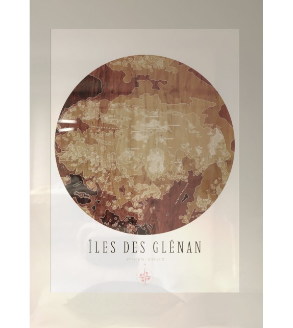 "Ile des Glénan" Ocre Affiche