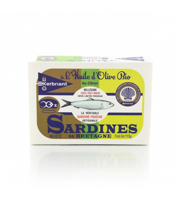 Sardines à l'huile d'olive bio et au citron