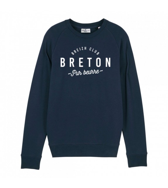 Sweat Breton pur beurre bleu marine M