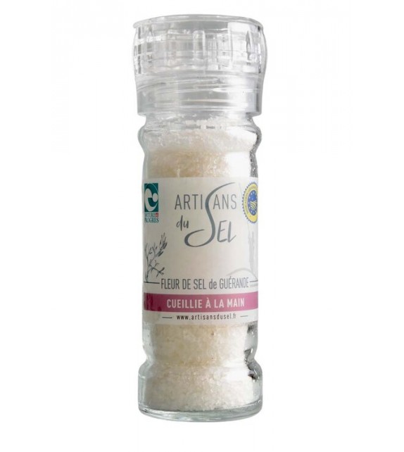 Fleur de sel en moulin double mouture rechargeable 80 g