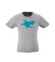 Tshirt Enfant Gris Requin Turquoise 2ans